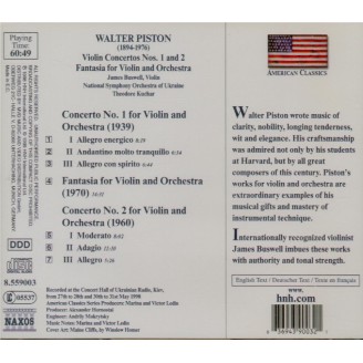 PISTON - Buswell - Concerto pour violon n°1