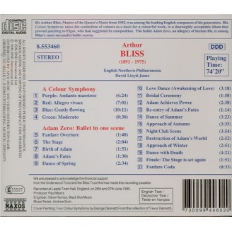 BLISS - Lloyd-Jones - A colour symphony, pour orchestre F.106