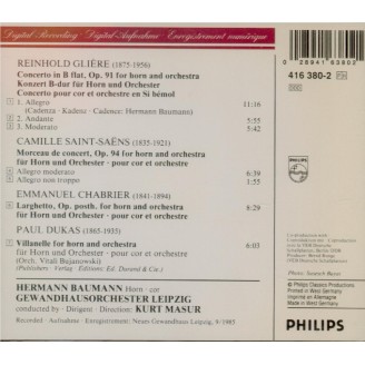 GLIERE - Baumann - Concerto pour cor op.91