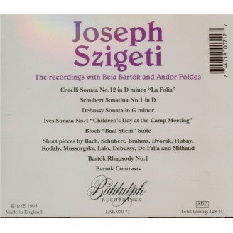 The recordings with Bela Bartok and Andor Foldes