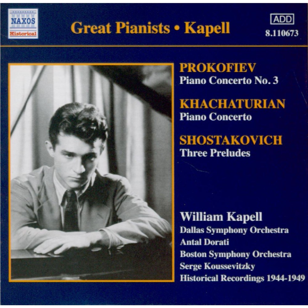 PROKOFIEV - Kapell - Concerto pour piano et orchestre n°3 en do majeur o