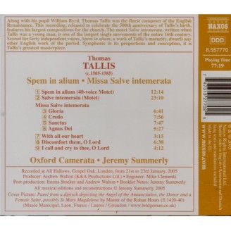 TALLIS - Summerly - Spem in Alium