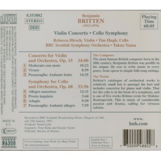 BRITTEN - Yuasa - Concerto pour violon op.15