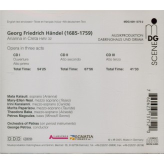 HAENDEL - Petrou - Arianna in Creta, opéra en 3 actes HWV.32