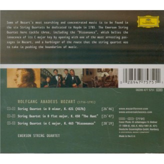 MOZART - Emerson String - Quatuor à cordes n°15 en ré mineur K.421