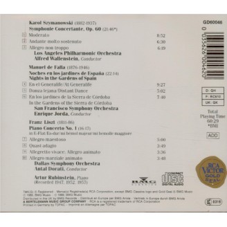 SZYMANOWSKI - Rubinstein - Symphonie n°4 op.60 'Symphonie concertante'