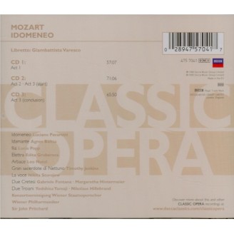 MOZART - Pritchard - Idomeneo, rè di Creta (Idoménée, roi de Crète), opé