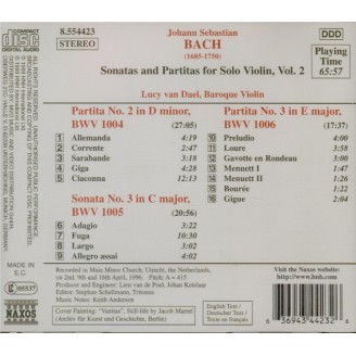 BACH - Van Dael - Partita pour violon seul n°2 en ré mineur BWV.1004