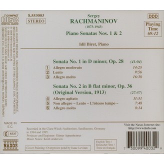 RACHMANINOV - Biret - Sonate pour piano n°1 en ré mineur op.28