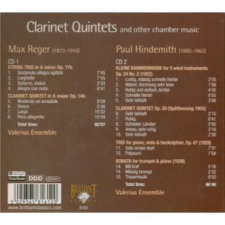 HINDEMITH - The Valerius En - Kleine Kammermusik, pour quintette à vents