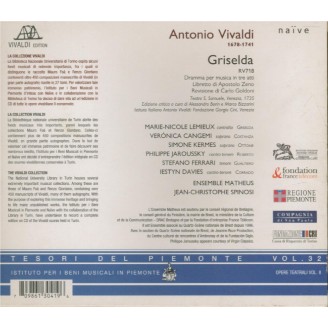 VIVALDI - Spinosi - Griselda, opéra en 3 actes RV.718