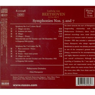BEETHOVEN - Klemperer - Symphonies n°5 & 7