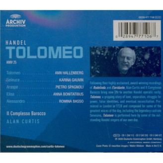 HAENDEL - Curtis - Tolomeo, re di Egitto, opéra en 3 actes HWV.25