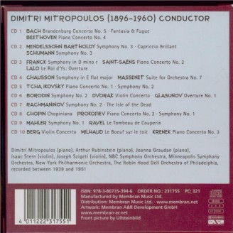 BACH - Mitropoulos - Concerto brandebourgeois n°5 pour orchestre en ré m