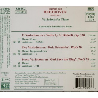 BEETHOVEN - Scherbakov - Variations Diabelli, trente-trois variations po
