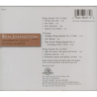 JOHNSTON - Kepler Quartet - Quatuor à cordes n°9