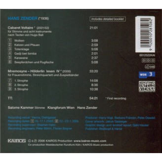 ZENDER - Zender - Cabaret Voltaire