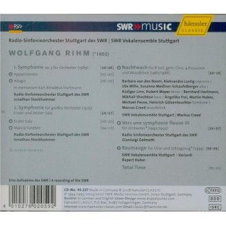 RIHM - Stockhammer - Symphonie op.3
