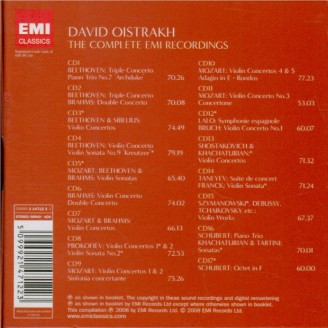 David Oistrakh - The complete EMI recordings