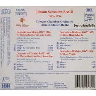 BACH - Müller-Brühl - Concerto pour flûte, violon et clavecin en la mine
