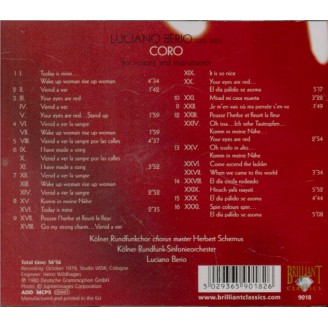 BERIO - Berio - Coro