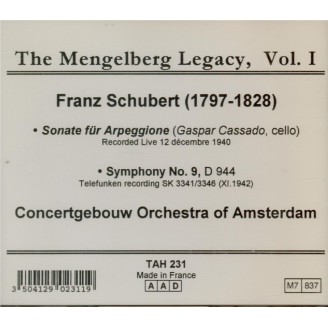 SCHUBERT - Willem Mengelberg - Symphonie n° 9 (Mengelberg Legacy vol.1)