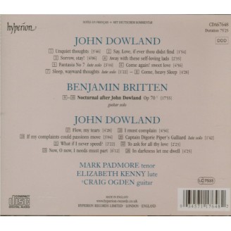 DOWLAND - Padmore - Songs
