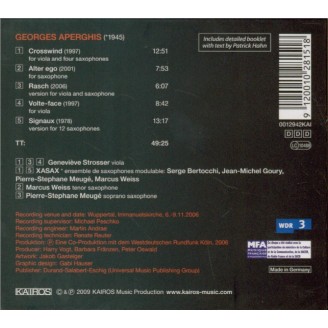 APERGHIS - Strosser - Crosswind pour alto et quatre saxophones