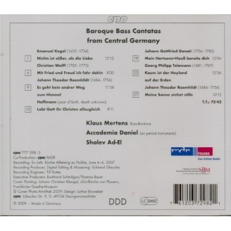 Baroque Bass Cantatas from Central Germany