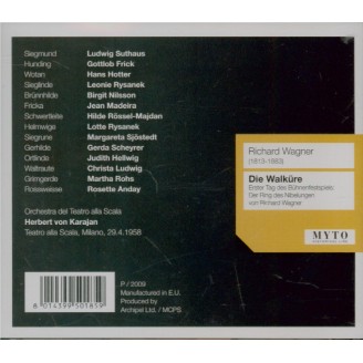 WAGNER - Karajan - Die Walküre (La Walkyrie) WWV.86b live Scala 29 - 4 - 1958