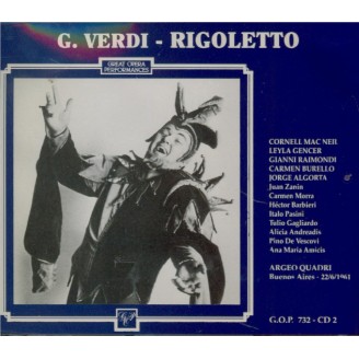 VERDI - Quadri - Rigoletto, opéra en trois actes Live Buenos Aires 22 - 6 - 1961