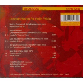Russian Works for Violin / Viola