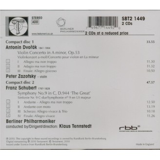 SCHUBERT - Tennstedt - Symphonie n°9 en do majeur D.944 'Grande'