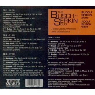 The Busch-Serkin Duo live at the Library of Congress 1939-1950