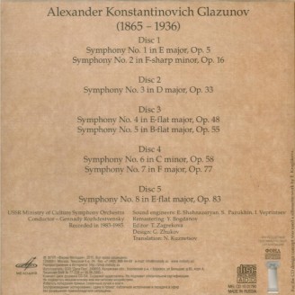 GLAZUNOV - Rozhdestvensky - Symphonie n°5 op.55