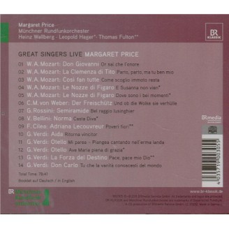 Margaret Price - Airs d'opéras (Mozart, Verdi, Weber, Rossini, Bellini, Cilea)