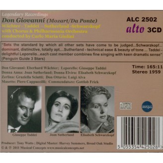 MOZART - Giulini - Don Giovanni (Don Juan), dramma giocoso en deux actes