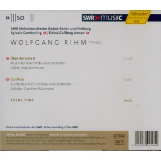 RIHM - Cambreling - Musik für Klarinette und Orchester (Über die Linie I Rihm Edition Vol.6