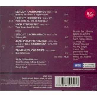 RACHMANINOV - Cherkassky - Rhapsodie pour piano et orchestre sur un thèm
