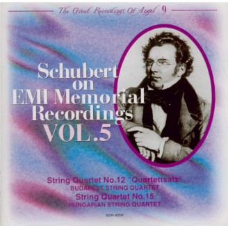 SCHUBERT - Budaspet Quartet & Hungarian Quartet - Memorial Recordings vol.5 Import Japon