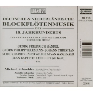 Deutsche & Niederländische Blockflötenmusik des 18. Jahrhunderts