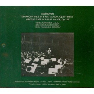 BEETHOVEN - Furtwängler - Symphonie n°3 op.55 'Héroïque' (import Japon)