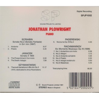 SCRIABINE - Plowright - Sonate pour piano n°2 op.19