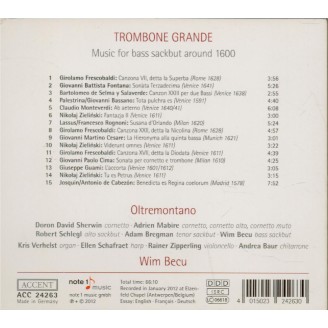 Trombone Grande : Music for bass sackbutt around 1600