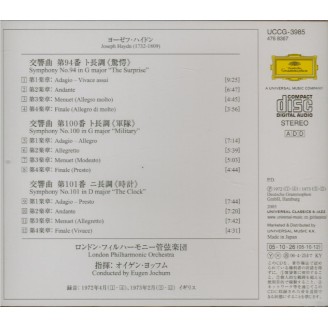 HAYDN - Jochum - Symphonies n° 94 'Surprise', 100 & 101 (import Japon)