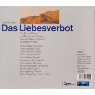 WAGNER - Weigle - Das Liebesverbot (La défense d'aimer), opéra WWV.38