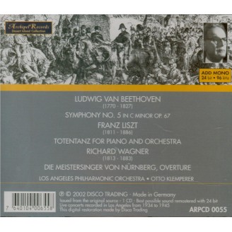BEETHOVEN - Klemperer - Symphonie n°5 op.67 (Live Recordings) Live Recordings
