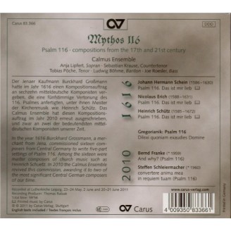 Mythos 116 Psalm 116. compositions from the 17th and 21st Century
