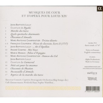 Musiques de Cour et d'Opéra pour Louis XIV