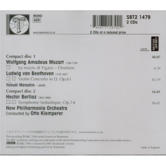 BEETHOVEN - Klemperer - Concerto pour violon op.61 recorded live at the Royal Festival Hall, London, January 1966